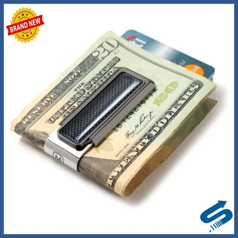 Slim Front Pocket Money Clip Wallet for Men, Holds Cash Cards